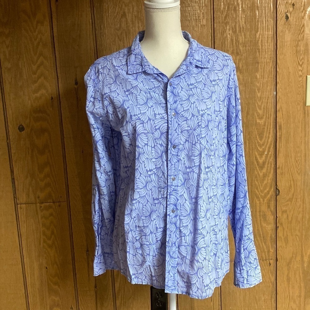 Fresh Produce lightweight beachwear long sleeve button down somewhat sheer L